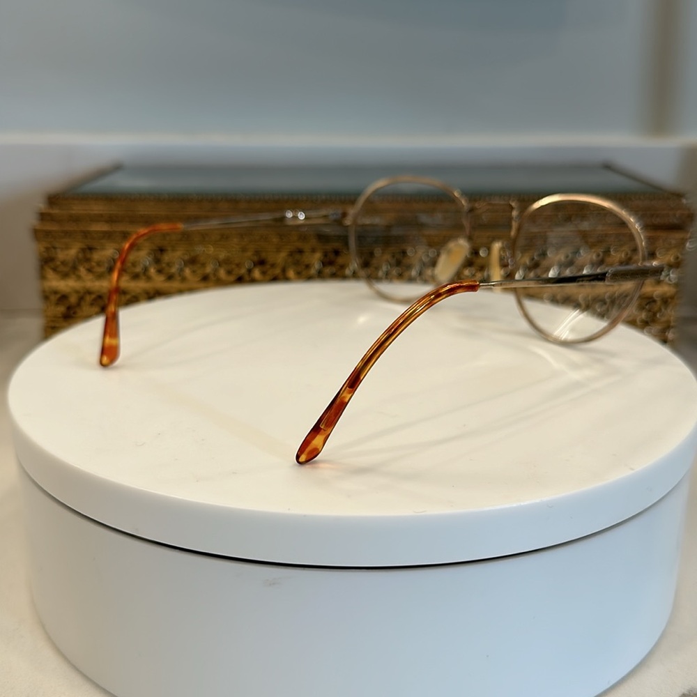 VTG Polo - Gold-Toned Round Rx Eyeglass Frames - EUC, w/ Ralph Lauren Hard-Case - Picture 5 of 17